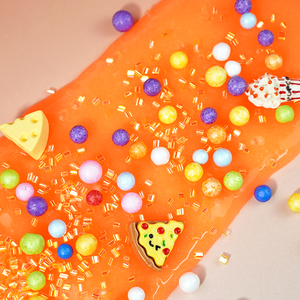 Slime World <span class=keywords><strong>Pizza</strong></span> 228g, Slime que Brilla en la Oscuridad, 2.4g de Bolas de Espuma, 15g de Tubos de Purpurina, 3 Figuras de Resina, Frasco de PET - Alivia el Estrés, Educativo - Product Image 6