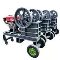 Concasseur à mâchoires diesel PE 200x300, capacité 3-6t/h, alimentation 150mm, concasseur mobile pour la production de granit dur en carrière