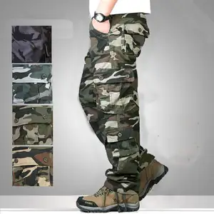 CP21 OEM custom logo wholesale men's fashion high quality camo black tactical cargo pants for men