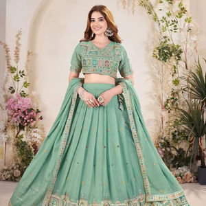 Ensembles pour femmes à la mode Belle Lehenga Choli avec codage Dori Thread & Sequence Work - Product Image 1