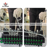 Hy-waloil 65LPM 3 Joystick Rotor Section 8 Distributeur de vanne de commande hydraulique pneumatique monobloc pour chargeurs agricoles
