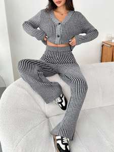 Conjuntos personalizados de pijamas informales de talla grande para mujer, chándal, pantalones cortos de salón y <span class=keywords><strong>sudadera</strong></span> de gran tamaño - Product Image 6