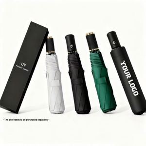 Chinese Guangdong High Quality Promotional Cheap Outdoor Portable 3 Fold Solar <b>Folding</b> Automatic Handle Rain Umbrella Wholesale - Product Image 4