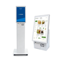 Máquina de Pedidos con Sistema Android 11 de 21.5 Pulgadas para Cafetería y Panadería con Escáner de Código QR y Terminal de Impresora Térmica