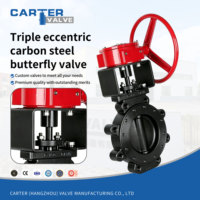 Válvula de Mariposa Triple Offset WCB de Acero al Carbono, Tipo Wafer, Neumática, Exd IP67, Bidireccional, Cero Fugas, para Gas y Petróleo, Clase 600, OEM