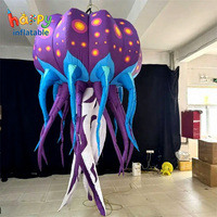 Modèle de méduse géante gonflable colorée à pois, décoration suspendue au plafond pour événements, scènes, fêtes et clubs, décoration sur le thème de la vie marine