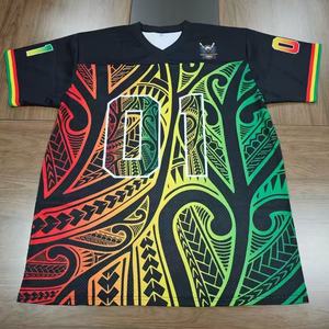 Camiseta de Fútbol Personalizada de <span class=keywords><strong>Tonga</strong></span>, Samoa, Fiyi, Uniforme Deportivo Informal de Moda, Uniforme Juvenil de Polinesia, Camiseta Sublimada de las Islas del Pacífico - Product Image 3
