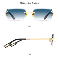 Lunettes de soleil unisexes carrées classiques rétro Sitier OEM&ODM sans monture UV400, montures colorées tendance