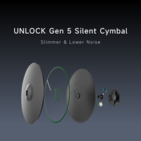 Cymbale Hi-Hat électronique monobloc 13 pouces à triple zone avec déclencheur de bord de cloche pour batterie électronique
