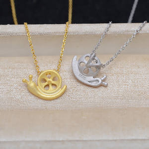 S925 Silver Snail Matte Pendant Earnail Ring Pearl Earrings <b>Set</b> Female DIY Accessories Holder 4798 <b>Bridal</b> <b>Jewelry</b> <b>Sets</b> - Product Image 3