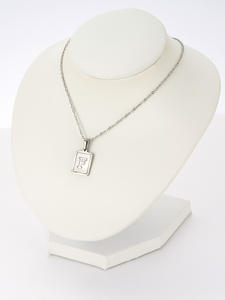 A-Z Lettre Collier Ensemble À <span class=keywords><strong>La</strong></span> Mode En Acier Inoxydable et Titane Bijoux Lien Chaîne Coin Forme <span class=keywords><strong>pour</strong></span> Filles <span class=keywords><strong>Amis</strong></span> En Gros Cadeau - Product Image 5