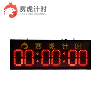 Racetiger Timer Balap LED Tahan Air Dua Sisi untuk Luar Ruangan  Jam Digital Olahraga Bercahaya Tinggi untuk Maraton & Acara Lari