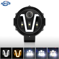 HAIZG-projecteur de lumière Led pour véhicule tout-terrain, lampe de travail, Super lumineux, pour camion tout-terrain, phare rond, 7 pouces