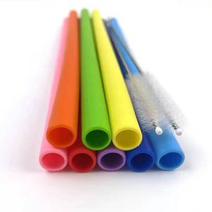 Novel Design 25cm <b>Reusable</b> Food Grade Silicone Collapsible <b>Straw</b> with Case Eco-friendly & Non-toxic - Product Image 4