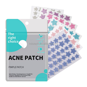 แผ่นปิดประกายดาว zit, สติ๊กเกอร์สปอตไลท์สีสันสดใสพร้อมต้นชา, กรดซาลิไซลิไซลิก | 3ขนาด (10มม., 11มม. และ13มม.) | 40นับแพทช์ - Product Image 1