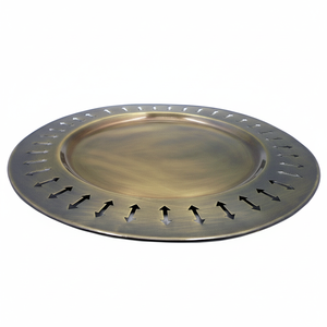 จานกลมชุบทองเหลืองโบราณ,จานเสิร์ฟอาหารเย็นเครื่องครัวสำหรับร้านอาหารจานและถาด - Product Image 1