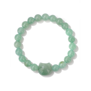 ขายร้อน สร้อยข้อมือรูปหน้าแมวน่ารัก ขายส่ง หินโรสควอตซ์สีชมพู หินอะเวนเจอรีนสีเขียว หินอะเมทิสต์ หินออบซิเดียนสีดำ ลูกปัดทำมือสำหรับผู้หญิง - Product Image 2