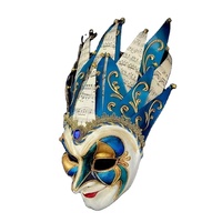 Masque de fête Joker vénitien bleu or de haute qualité masque de Mardi Gras de mascarade