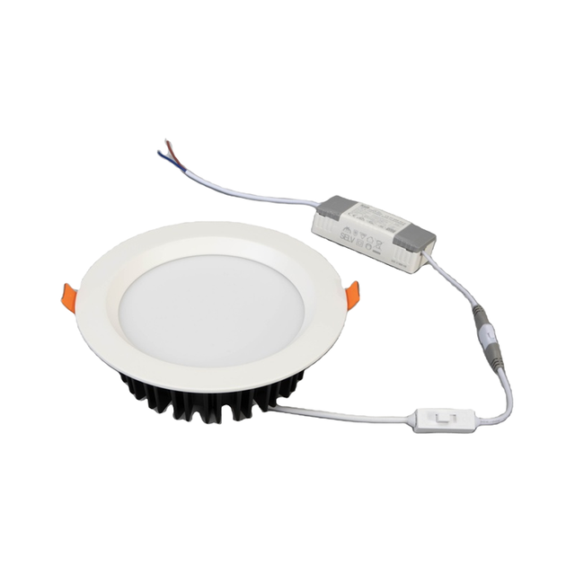 LED Downlights with Dip Switch Dimming Tricolor Adjustable Modern Aluminum Indoor Lighting IP33 Rated