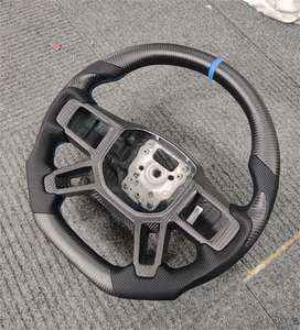 Volant en cuir perforé en bois pour Land Rover Sport Range <span class=keywords><strong>SVR</strong></span> L494 L405 <span class=keywords><strong>Evoque</strong></span> Volant en bois - Product Image 3