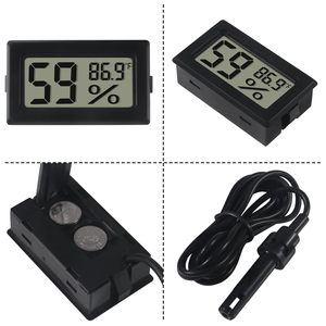 Mini LCD Digital Temperature Controller & Hygrometer Indoor Temperature & <b>Humidity</b> <b>Meter</b> -50C~70C 10%-99% 1.5V 150cm Cable - Product Image 2