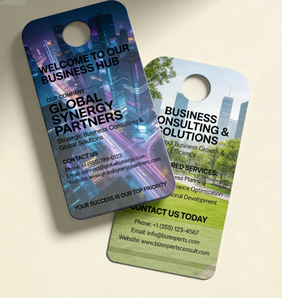 Tarjeta de felicitación personalizada de papel offset con orificio para colgar en la puerta, folletos personalizados para hoteles, tarjetas de visita, película para serigrafía - Product Image 2