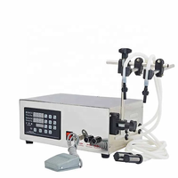 Machine de remplissage de liquide pneumatique à 2 têtes, appareil de remplissage pour huile, eau, parfum, jus, savon, panneau numérique, w