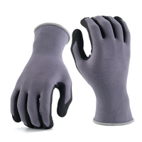 Gants de travail de sécurité personnalisables en nitrile texturé noir de calibre 15 avec points antidérapants, gants de protection industriels pour hommes