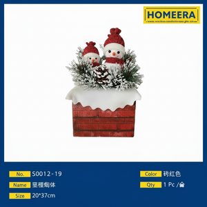 อุปกรณ์ตกแต่งคริสต์มาสถุงน่องผ้าและพลาสติกและพวงมาลัย20X37ซม. 16ชิ้นต่อกล่อง - Product Image 1