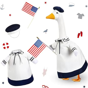 Costume d'oie de haute qualité avec chapeau de <span class=keywords><strong>marin</strong></span> et drapeau - Product Image 1