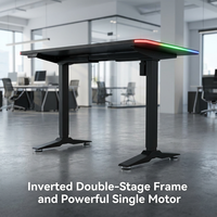 Table Esports AOR avec plateau en fibre de carbone, pied de table à levage à moteur unique, fonction de mémoire de réglage sur trois niveaux, vente en gros d'usine