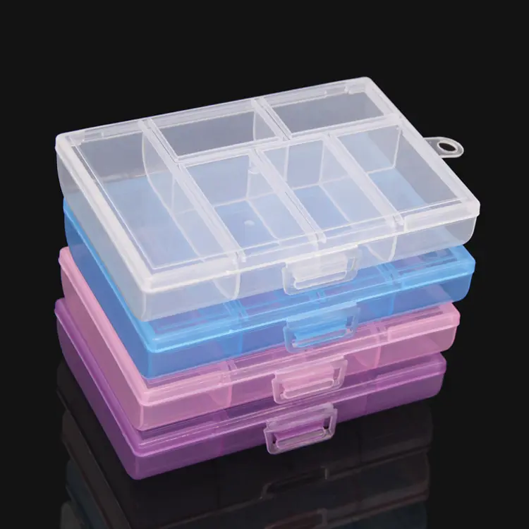 Professional Hot Sale Box Plastic Storage 6 Compartments Clear Plastic Storage Box