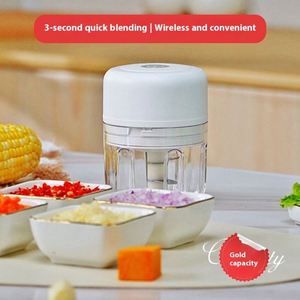 Mini hachoir manuel à ail en PP, outil de cuisine pour mélanger, écraser et hacher l'ail, la viande et les compléments alimentaires, petit modèle - Product Image 3