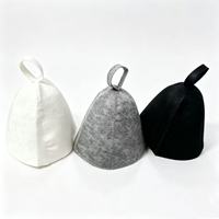 Chapeau de sauna en feutre 100 % laine de Nouvelle-Zélande, vente en gros d'usine, couleur et logo personnalisables, résistant à la chaleur, accessoire de bain de sauna