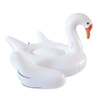 Cygne flottant radeau gonflable eau adulte oie blanche équitation PVC flottant lit inclinable
