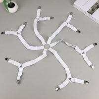 Sangles de maintien de draps en gros, réglables, croisées, clips pour draps, bande élastique, attaches pour draps ajustés, suspensions, pinces