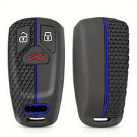 Housse de protection en silicone pour clé de voiture Audi A3 A4 A6 Q3 Q5, motif nid d'abeille, thème supporter de football, style sportif