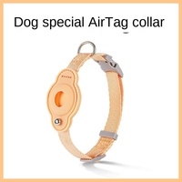 Collier et laisse pour chien en nylon AirTag pour chiens de taille moyenne à grande, design anti-perte
