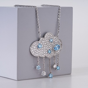 14K <b>Solid</b> <b>Gold</b> Lab Created Diamond <b>Pendant</b> Necklace for Women Fine Jewelry with Radiant Sparkle and Timeless Classic Design - Product Image 3