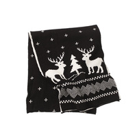 Écharpe tricotée de Noël pour femme, cadeau d'hiver, polyvalente, mignonne, coupe-vent, chaude, épaisse, rouge, en polyester et coton, longue