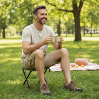 Chaise de pêche pliable légère et portable pour le camping en plein air, la plage, le parc et l'hôtel, avec tissu Oxford et sangle de transport