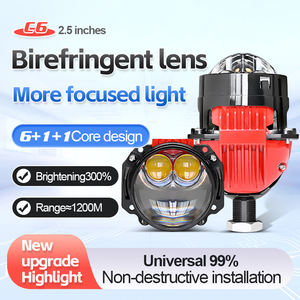 Phare de voiture à double lentille bi-laser LED C6-2.5 pouces 12V 104W 23000LM pour H4 H7 H11 9005 9006 Accessoires automobiles - Product Image 1