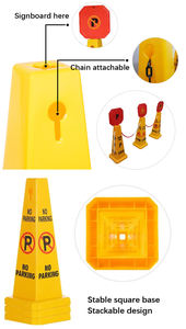 Sarı katlama zemin işareti üzerinde 25 \ "X 12 \" plastik siyah dikkatli bir çerçeve yaya alanı trafik uyarı işareti yavaşlatmak - Product Image 3