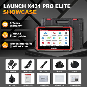 أداة تشخيص السيارات LAUNCH X431 PRO ELITE للنظام الكامل، ماسح ضوئي OBD2، أداة فحص ثنائية الاتجاه لترميز وحدة التحكم الإلكترونية - Product Image 6