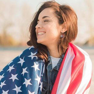 Pendientes de Aleación con Forma de Alas de Ángel y Estrella de Cinco Puntas con Bandera Americana, Adornados con Diamantes de Imitación, Ideales para el <span class=keywords><strong>4</strong></span> de Julio, Día de la Independencia, Navidad y Fiestas - Product Image 5