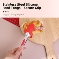 Ensemble de pâtisserie en silicone de Noël, fouet, spatule, pince à boucher, pince alimentaire, ustensiles de cuisine résistants à la chaleur, boîte cadeau, logo personnalisé
