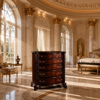 Commode à tiroirs de style régence avec façade cintrée |   Commode classique française en acajou de luxe - EKAR FURNITURE