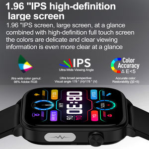 Reloj Inteligente ET570 IP68 Resistente al Agua, Pantalla IPS HD de 1.96 Pulgadas, Llamadas por BT, Frecuencia Cardíaca, Temperatura, Presión, Respiración, SOS, para Hombres y Mujeres, Android - Product Image 2