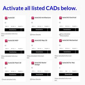 Autodesk All Apps para Autorización de Número de Serie de Software, Activación de CAD, Instalación Remota Permanente 2018-2025WIN - Product Image 3