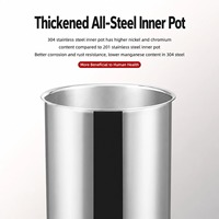 Réchauffe-soupe électrique avec revêtement intérieur en acier inoxydable 304 |   Marmite Thermique Commerciale pour Soupe et Bouillie, Équipement de Restauration pour Buffet